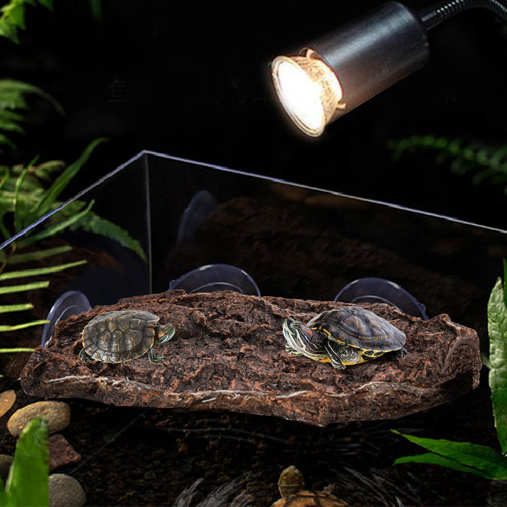 ZENFUN diseño realista en corteza, mejora la estética del acuario.