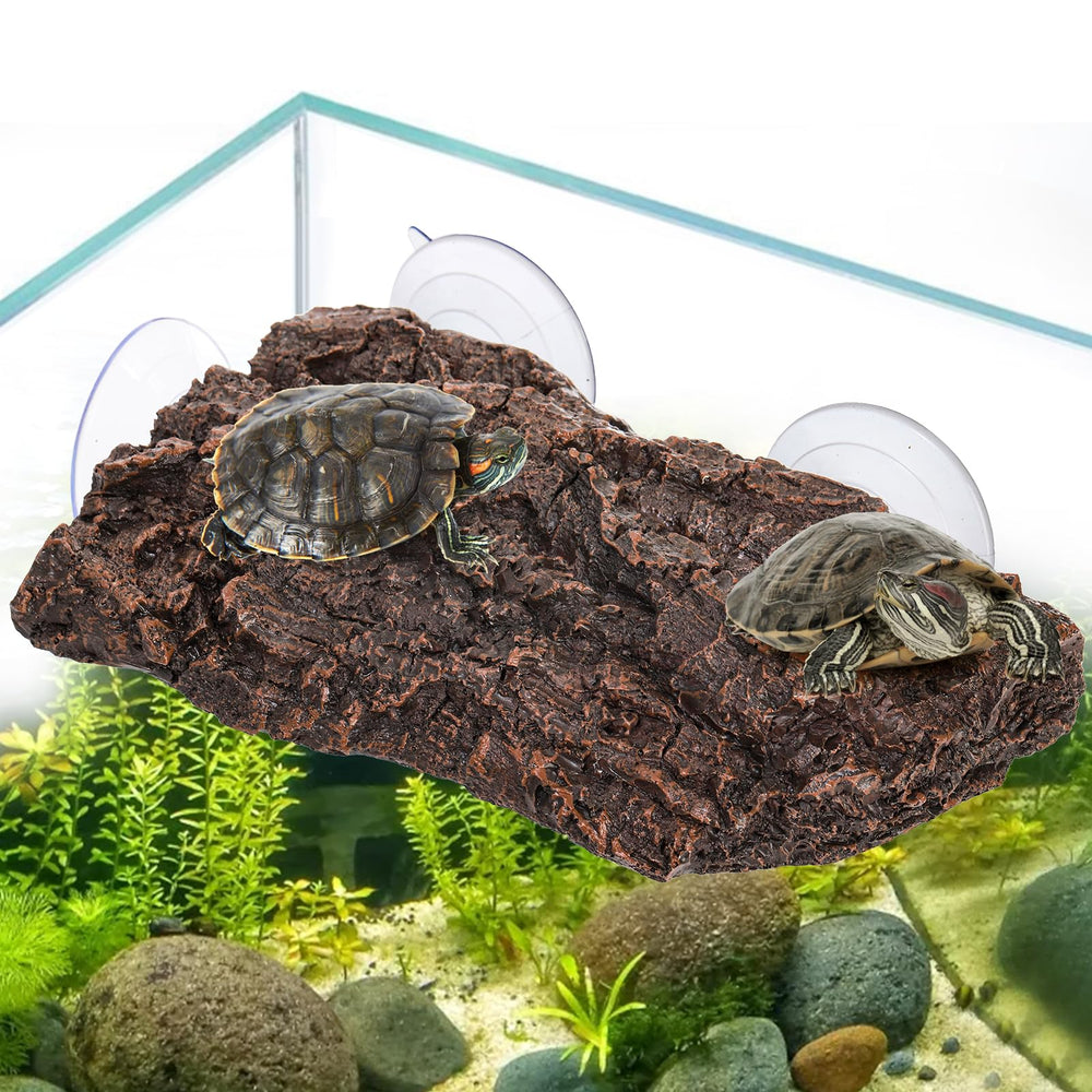 ZENFUN plataforma de toma de sol para tortugas, descanso seguro junto al agua.