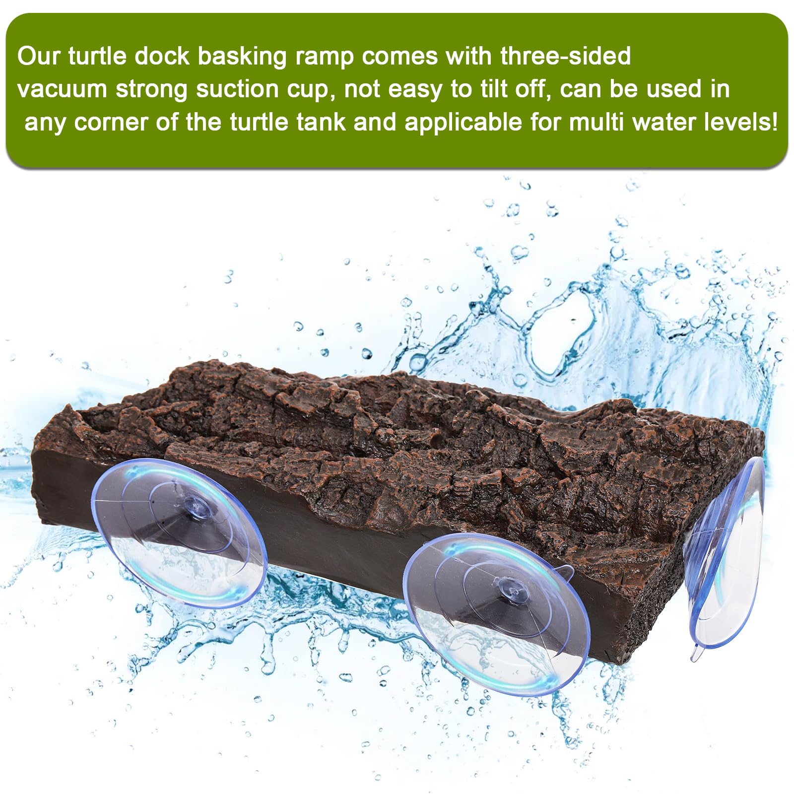 ZENFUN plataforma con ventosas triple, fijación estable en cualquier esquina del acuario.