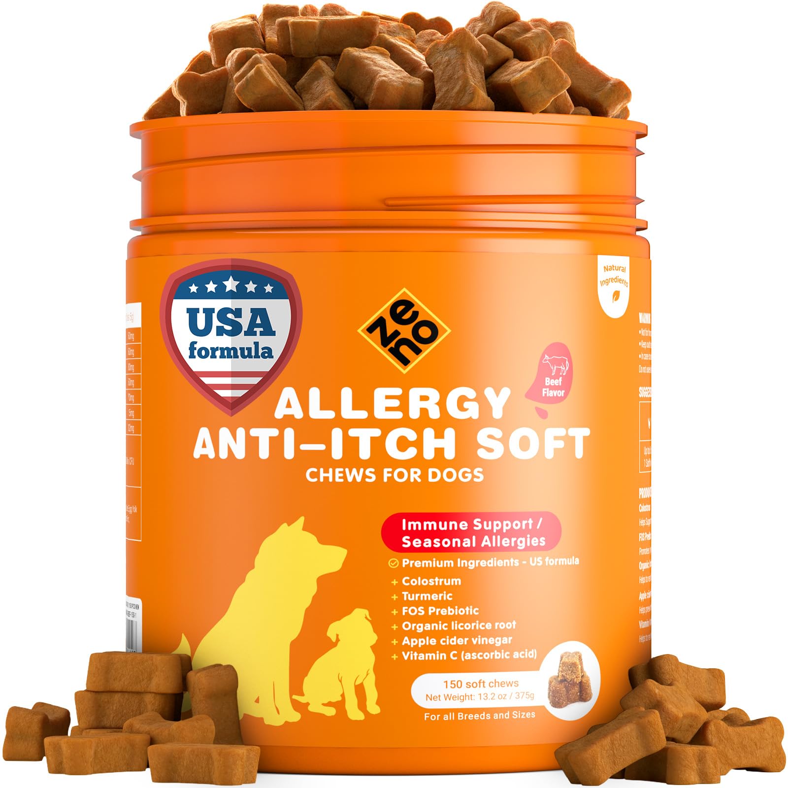 ZENO envase ternera: apoyo natural para la piel y el confort de tu perro.
