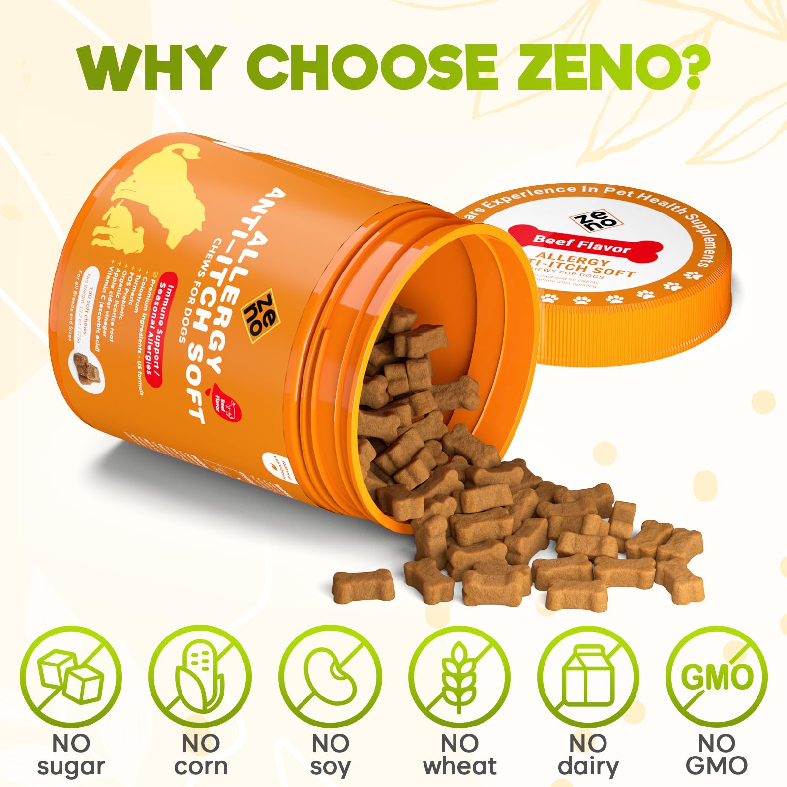 ZENO probióticos y vitaminas: fórmula suave para la salud intestinal.