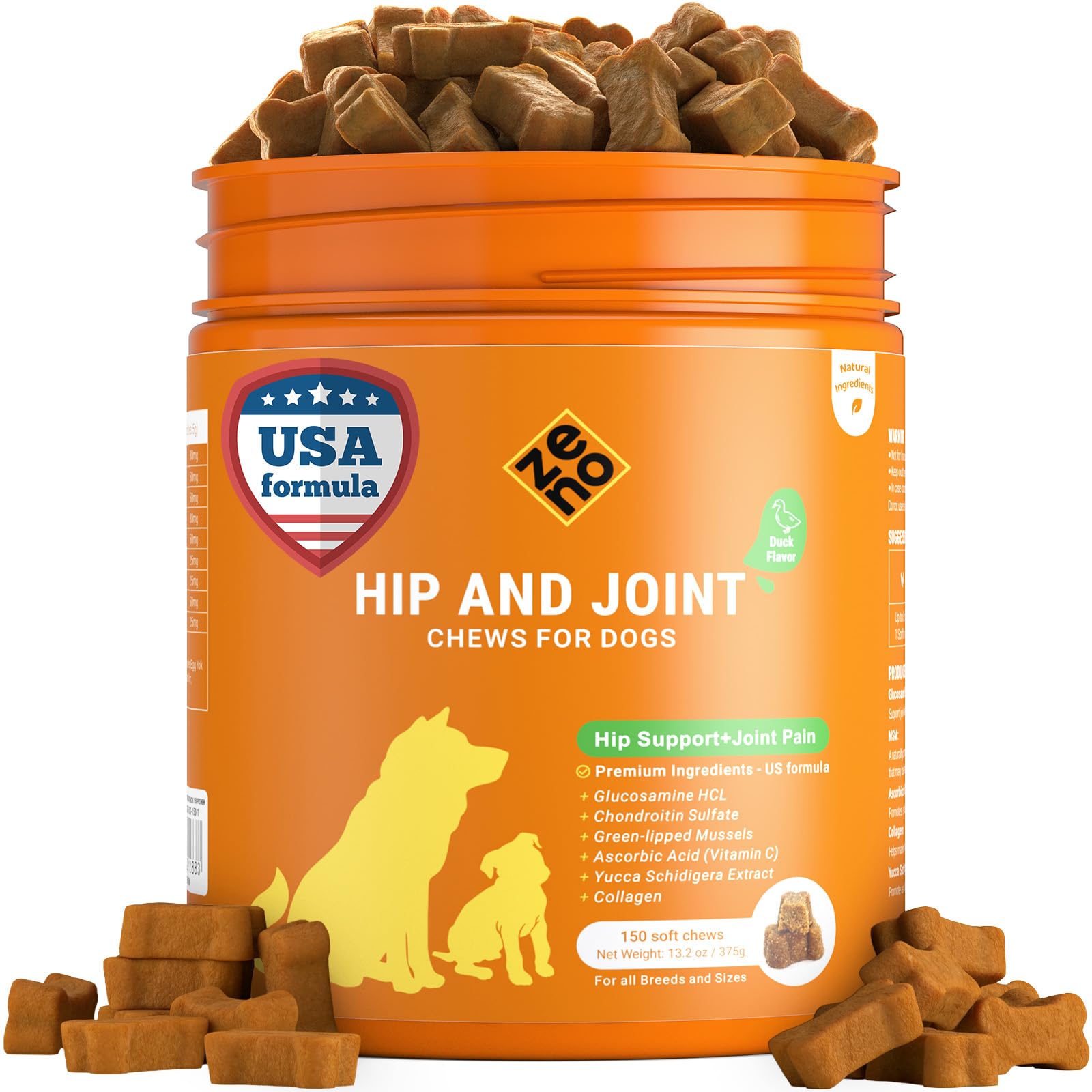 ZENO glucosamina HCL para articulaciones de perros con movilidad