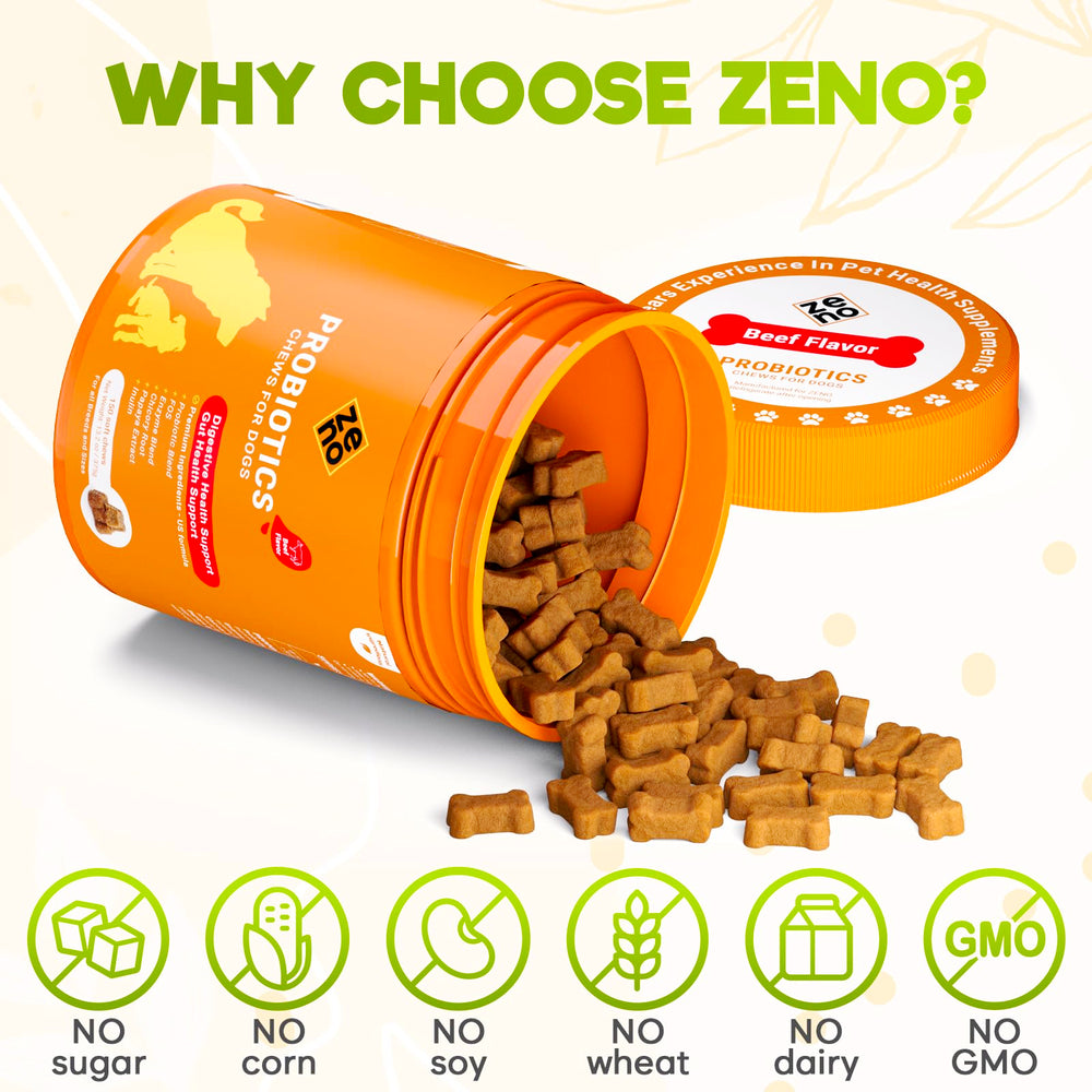 ZENO Probióticos para perros, textura suave, aceptación rápida para el día a día
