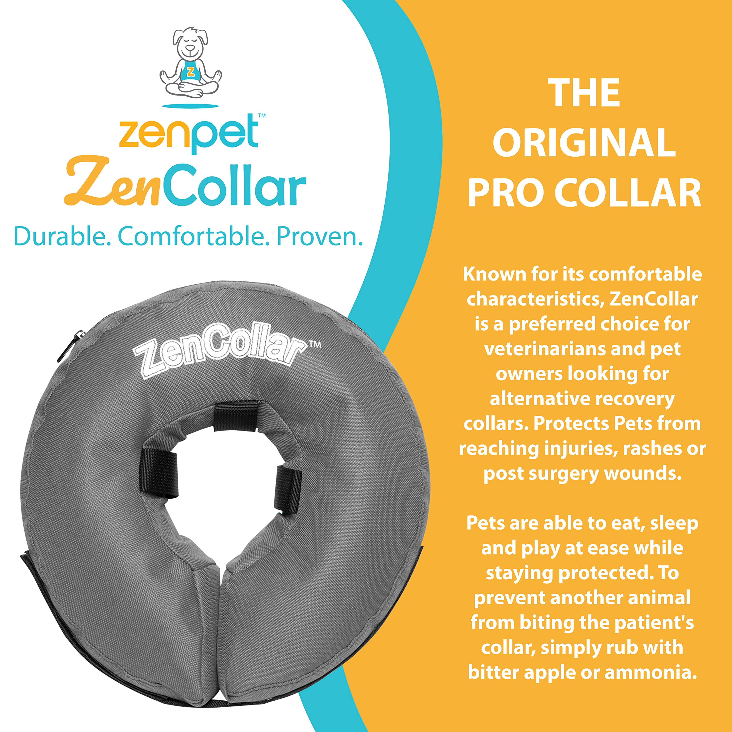 ZenPet collar inflable en uso en casa, cómodo y seguro para el día a día.