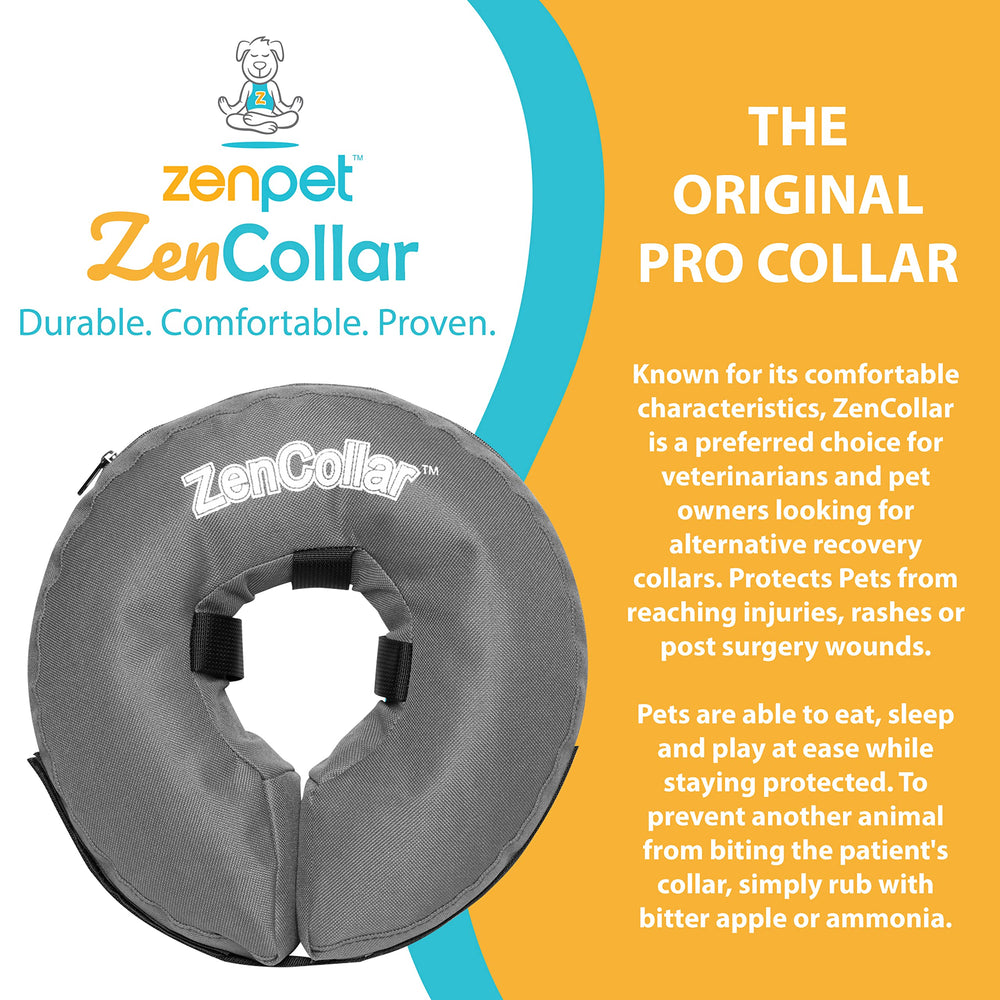 ZenPet collar inflable en uso en casa, cómodo y seguro para el día a día.