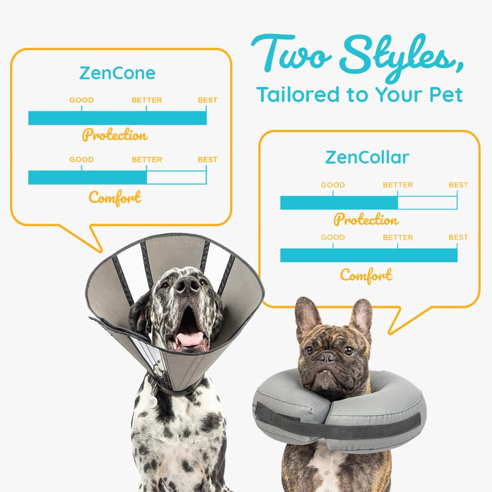 ZenPet collar de recuperación inflable talla XS para mascotas pequeñas.