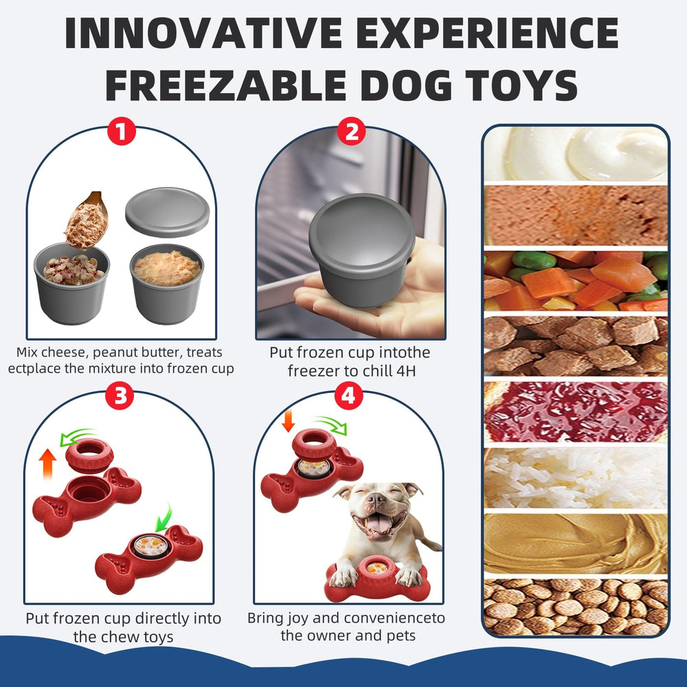 ZenQeek Hueso Congelado, tamaño mediano para perros de más de 22 libras.