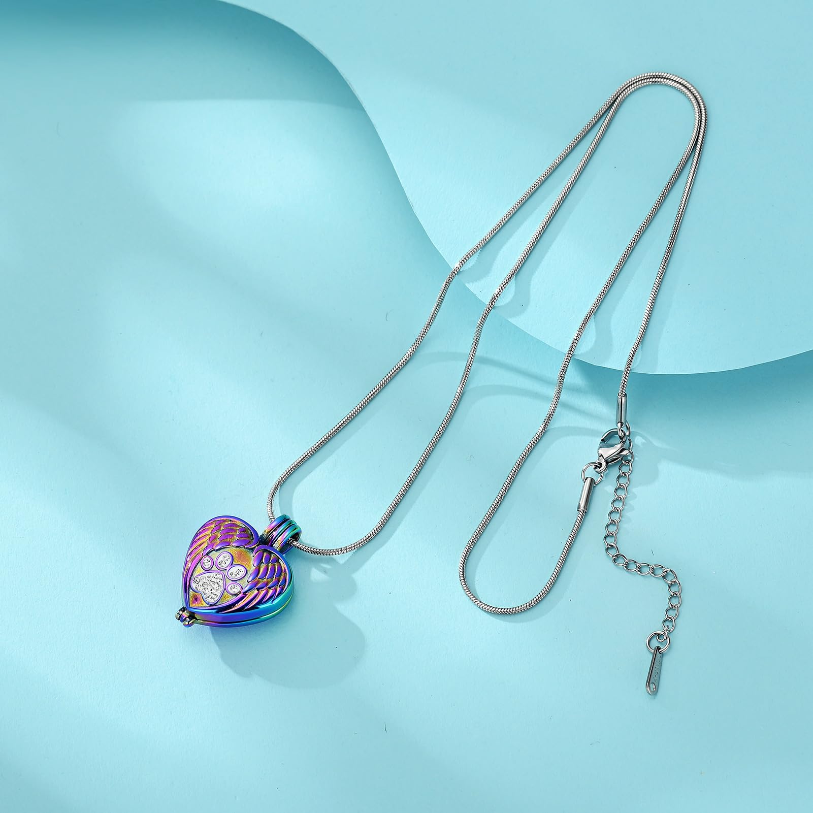 zeqingjw collar urna acero inoxidable resistente, metal duradero