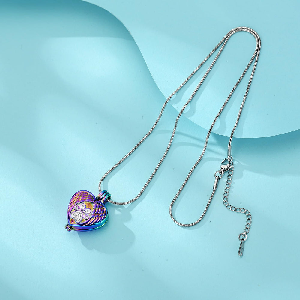 zeqingjw collar urna acero inoxidable resistente, metal duradero