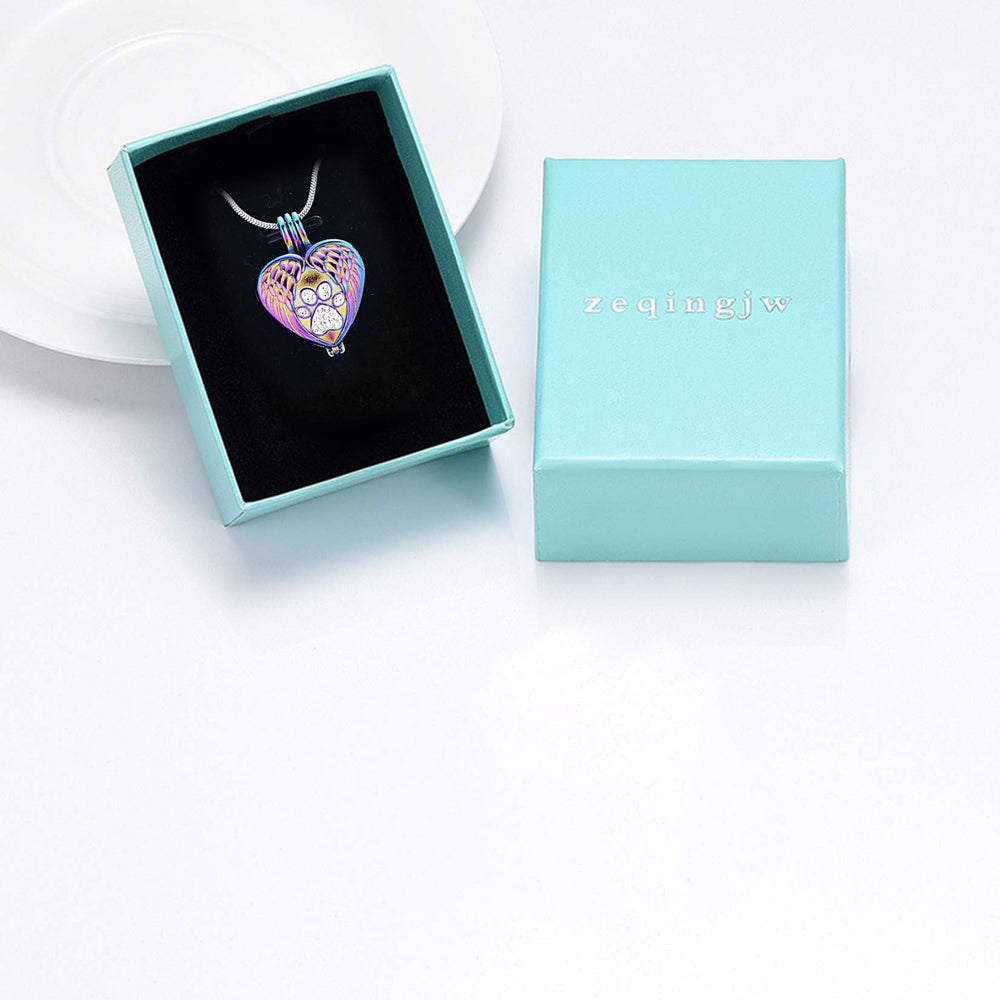 zeqingjw collar urna uso multifuncional para cenizas, perfume o pelo