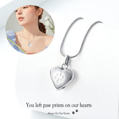 zeqingjw joya recuerdo mascotas plata, accesorio con huella para cenizas.