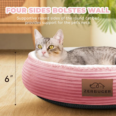 Cama Zerbuger con relleno plush que ofrece soporte suave para cuello.