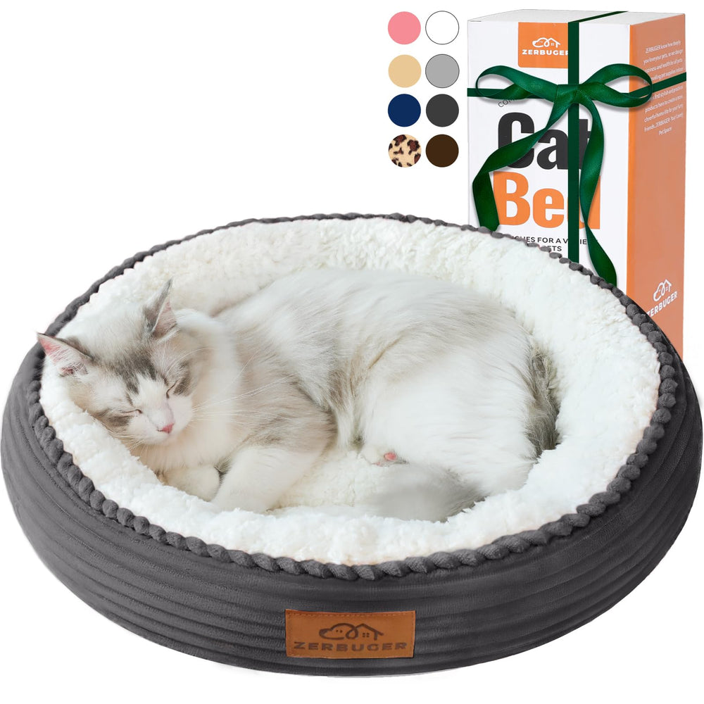 Cama Zerbuger 20 pulgadas rosquilla gris oscuro, descanso cómodo en interiores.