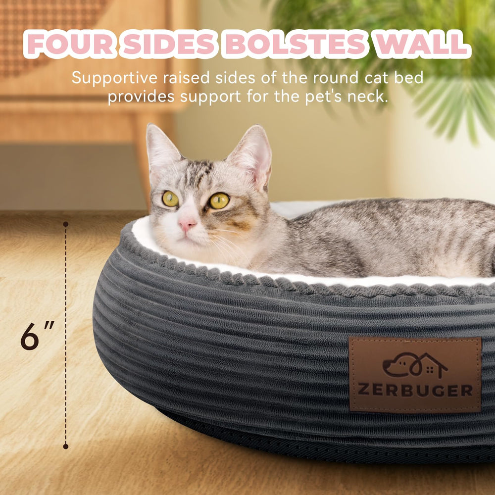 Cama Zerbuger para gatos, felpa suave para mimos y descanso.