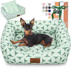 Zerbuger cama rectangular verde para descanso diario de gatos y perros.