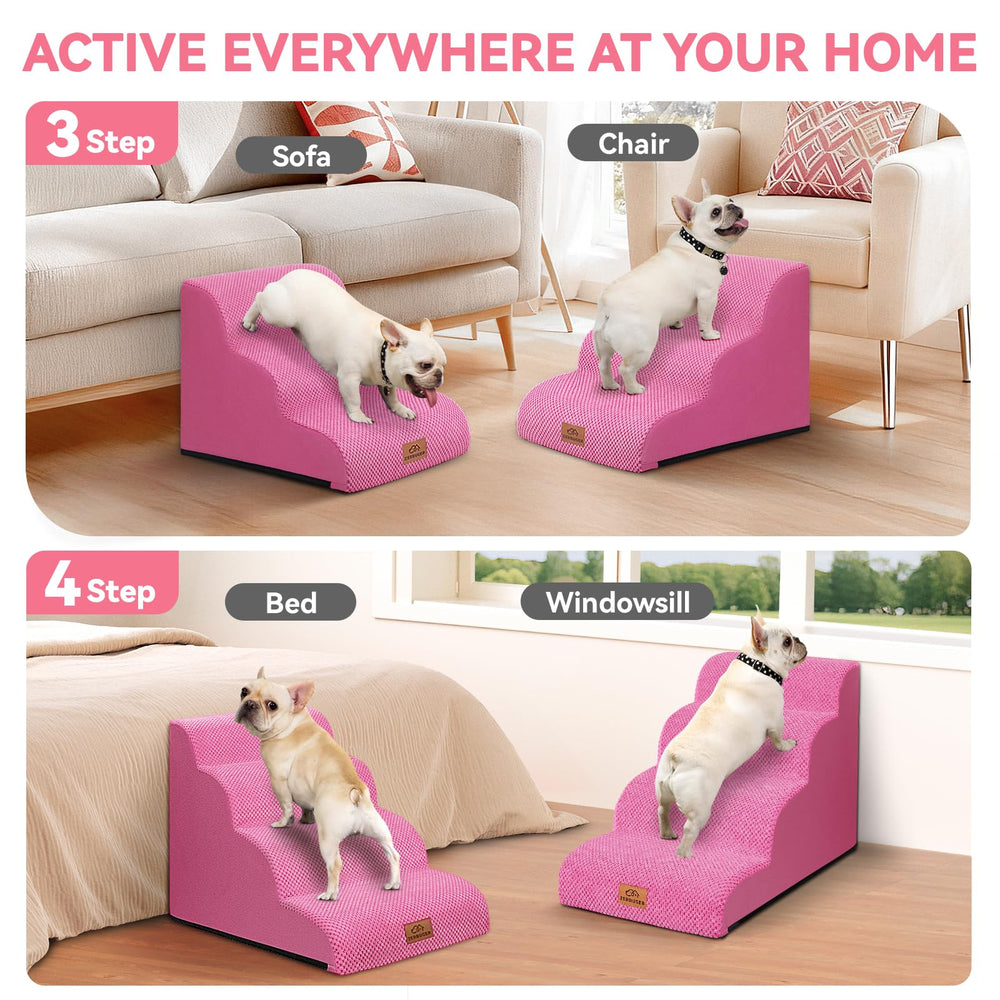 Zerbuger escalera-perro-3-pasos-para sofá, estable y cómoda