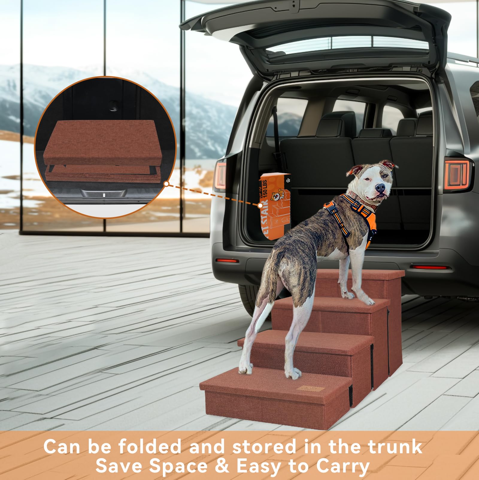 Zerbuger capacidad hasta 200 libras para perros grandes.