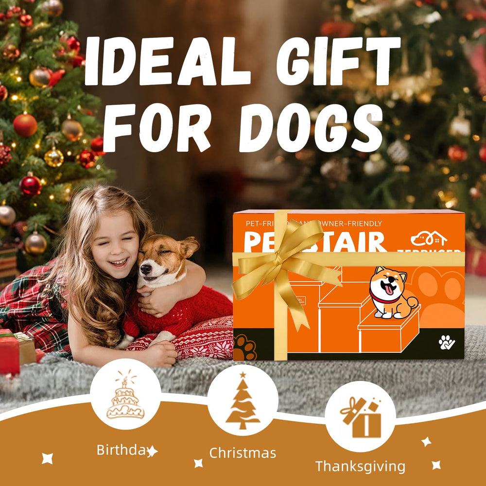 Zerbuger escaleras para perros con almacenamiento, fácil acceso a cama