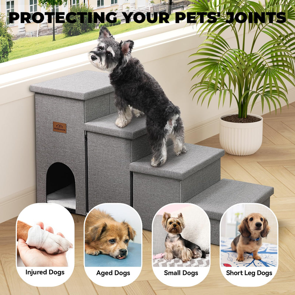 Zerbuger escaleras para perros con diseño moderno en gris para decoración del hogar.