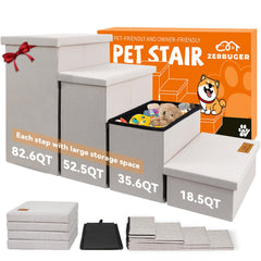 Zerbuger escaleras para perros con almacenamiento de 23 pulgadas para subir a la cama