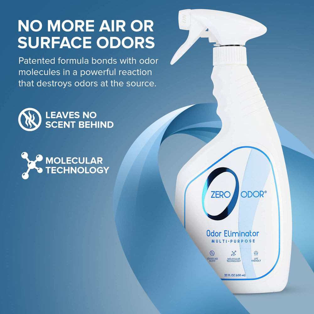 Zero Odor en baño neutraliza olores sin perfumes.