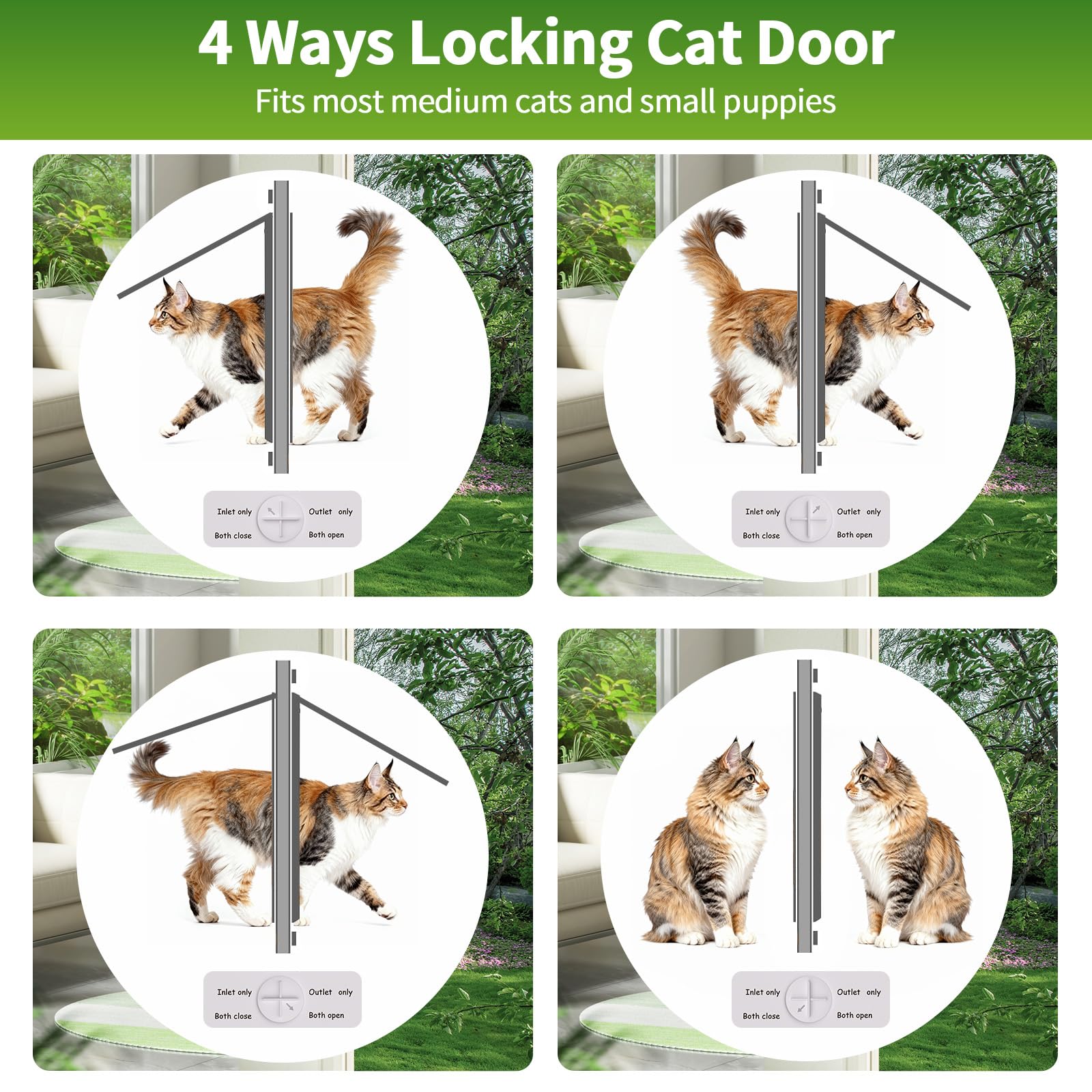 Acceso cómodo para gatos Zerzuo, mejora la seguridad y libertad en casa.