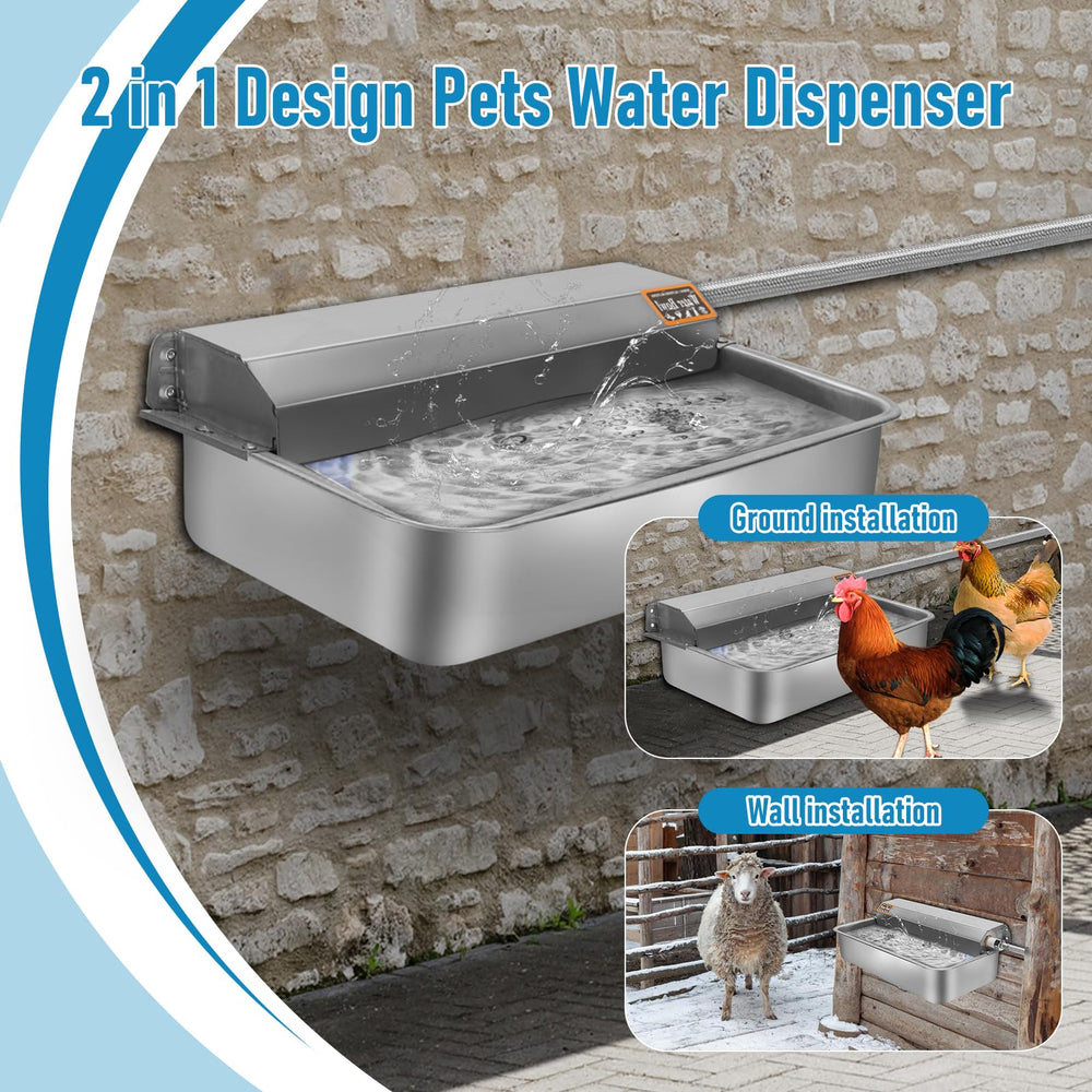 ZESTEFY dispensador-agua-perro-montaje-pared, estable y anti-vuelco.