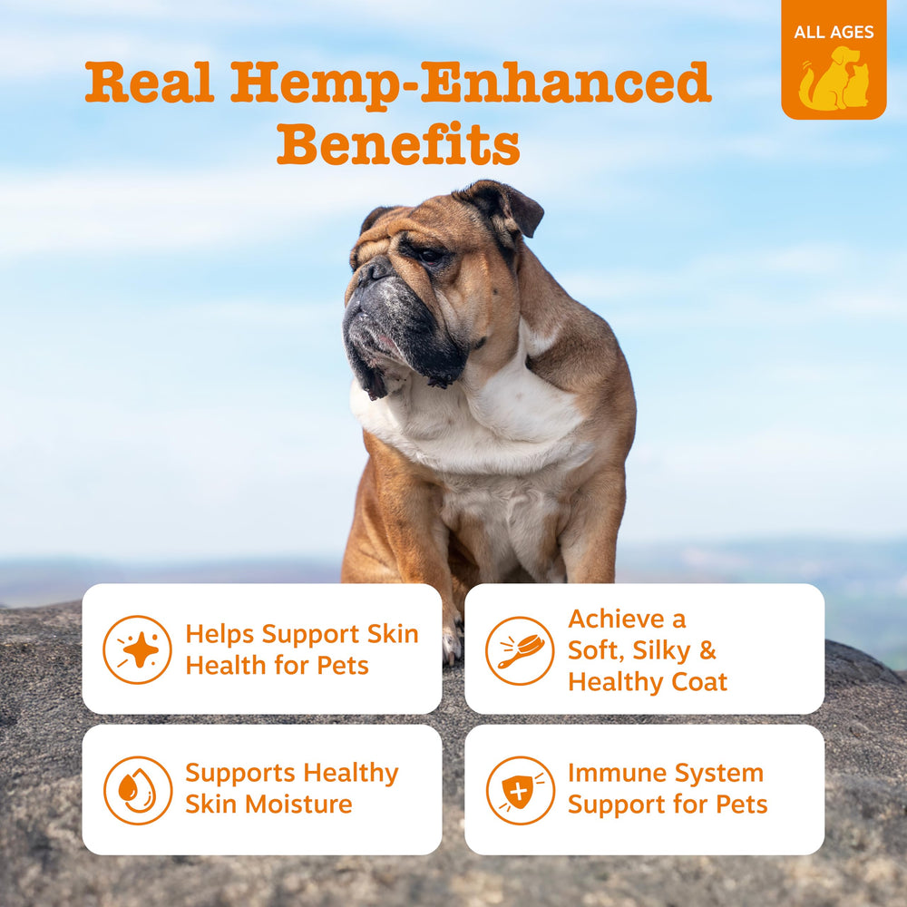Zesty Paws gotero de aceite salmón omega hemp, facilita la dosis diaria
