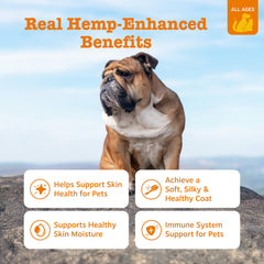 Zesty Paws gotero de aceite salmón omega hemp, facilita la dosis diaria
