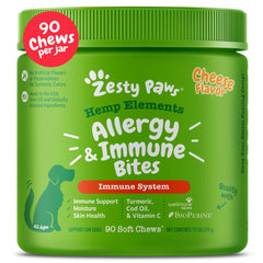 Zesty Paws Aller-Immune bocado para alergias caninas y picor.