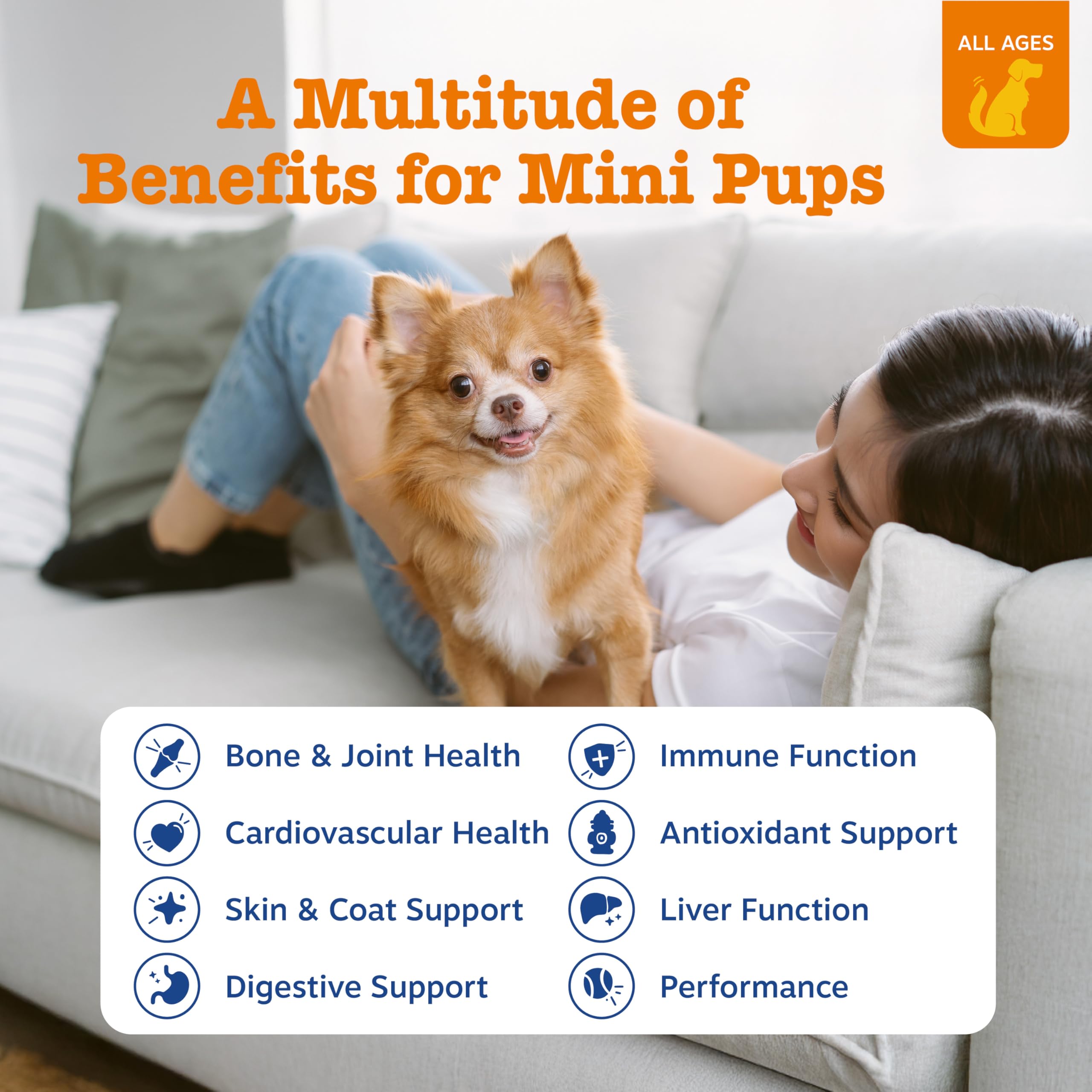 Zesty Paws comprimidos masticables con sabor pollo para administración diaria