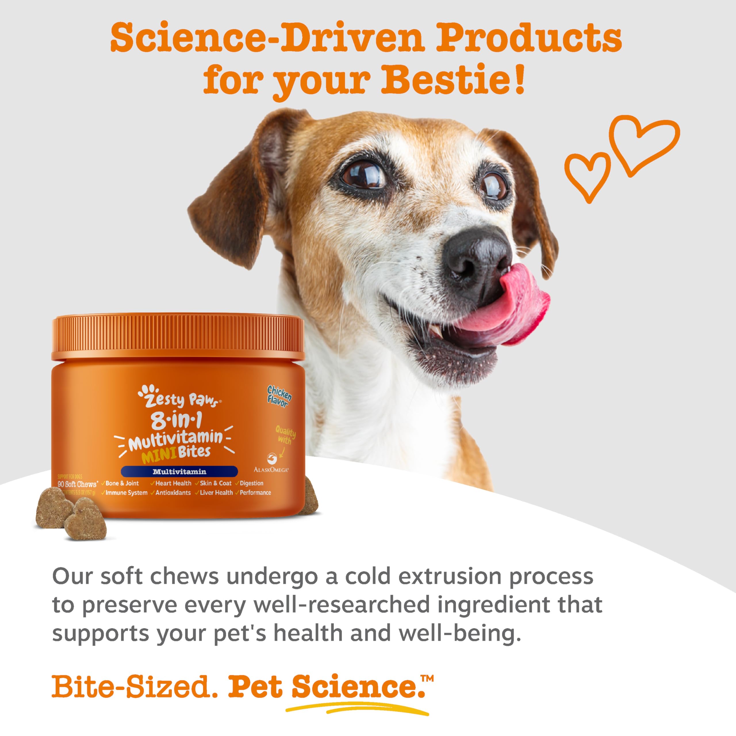 Zesty Paws ayuda digestiva con probióticos para flora intestinal