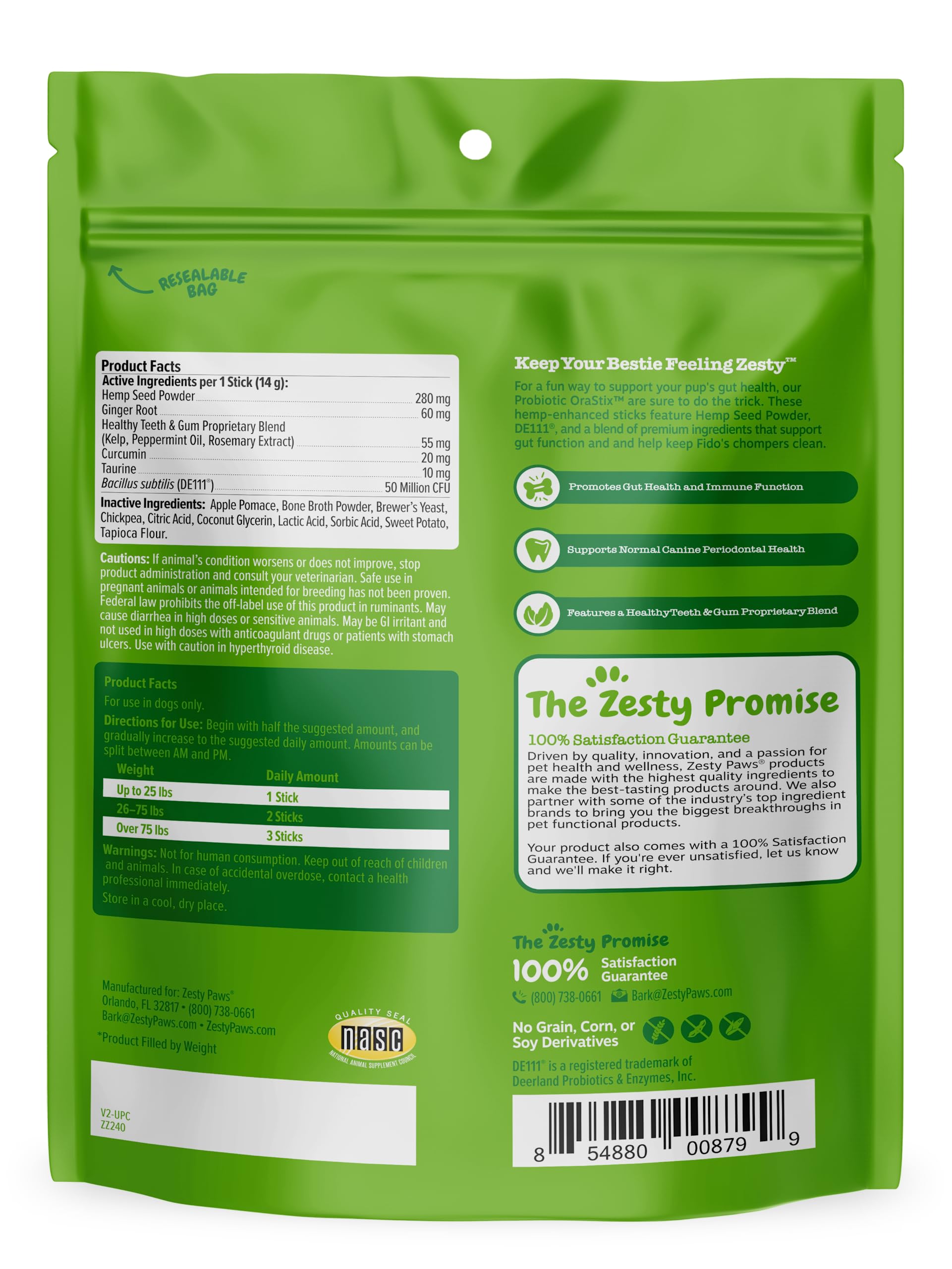 OraStix taurina para salud cardiaca y nerviosa