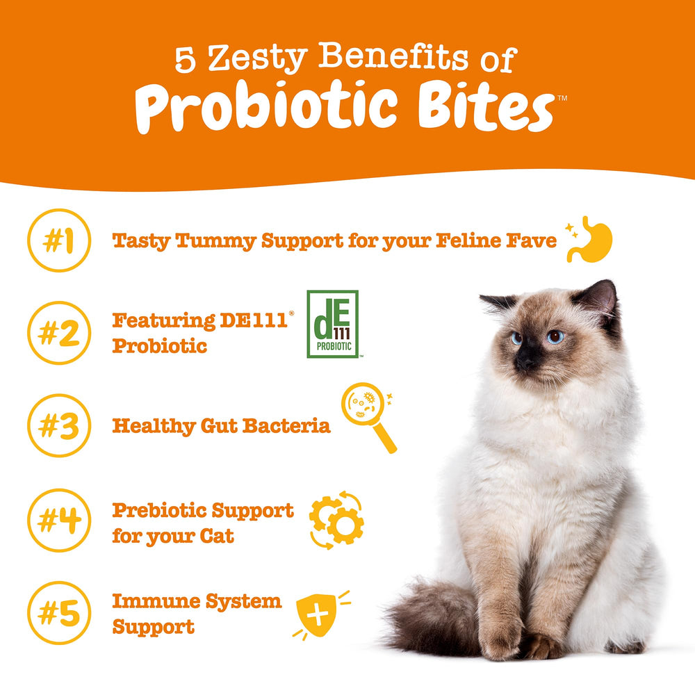 Zesty Paws Probiotic Bites con DE111, bacillus subtilis para apoyo digestivo