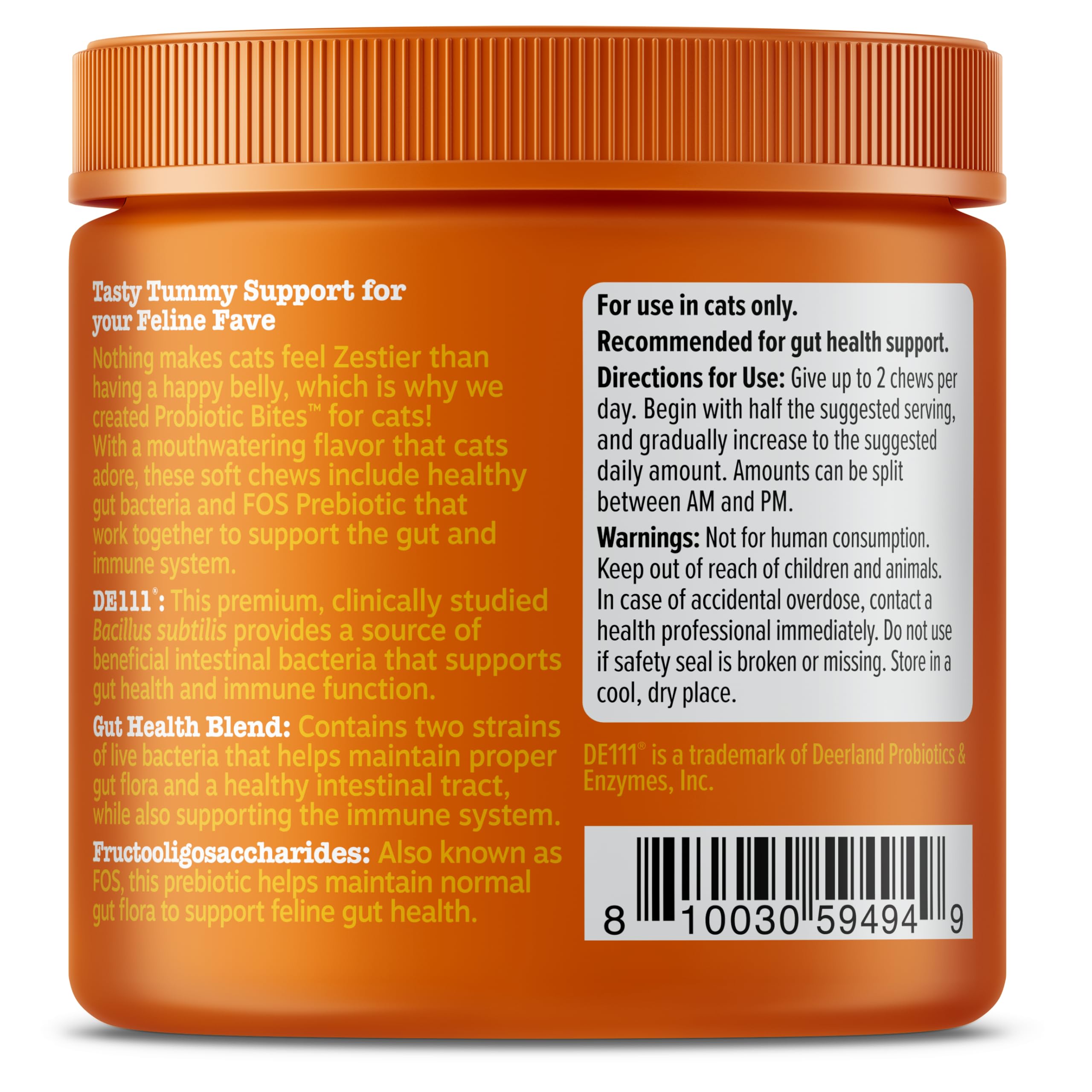 Zesty Paws Probiotic Bites, uso diario recomendado para gatos