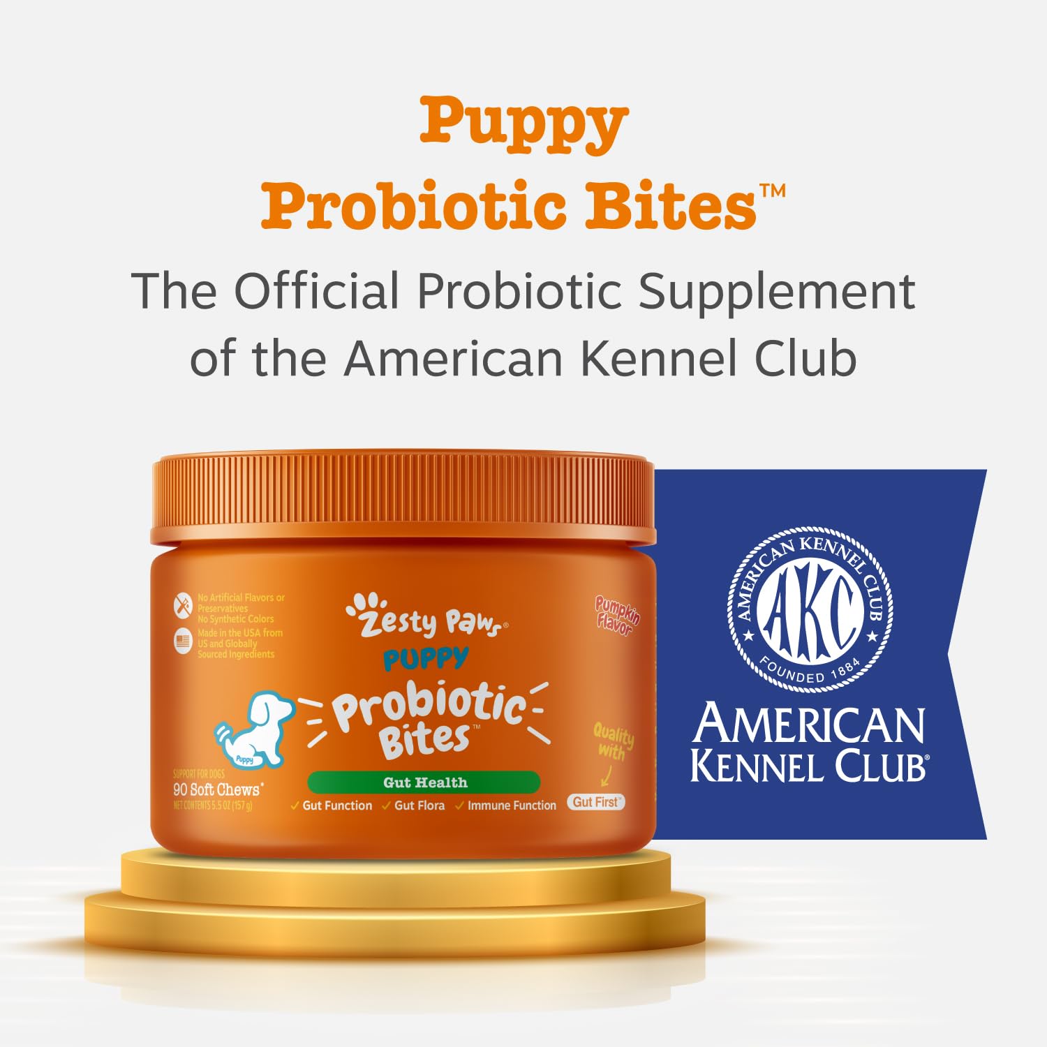 Zesty Paws Probióticos para cachorros: mejora la flora intestinal.