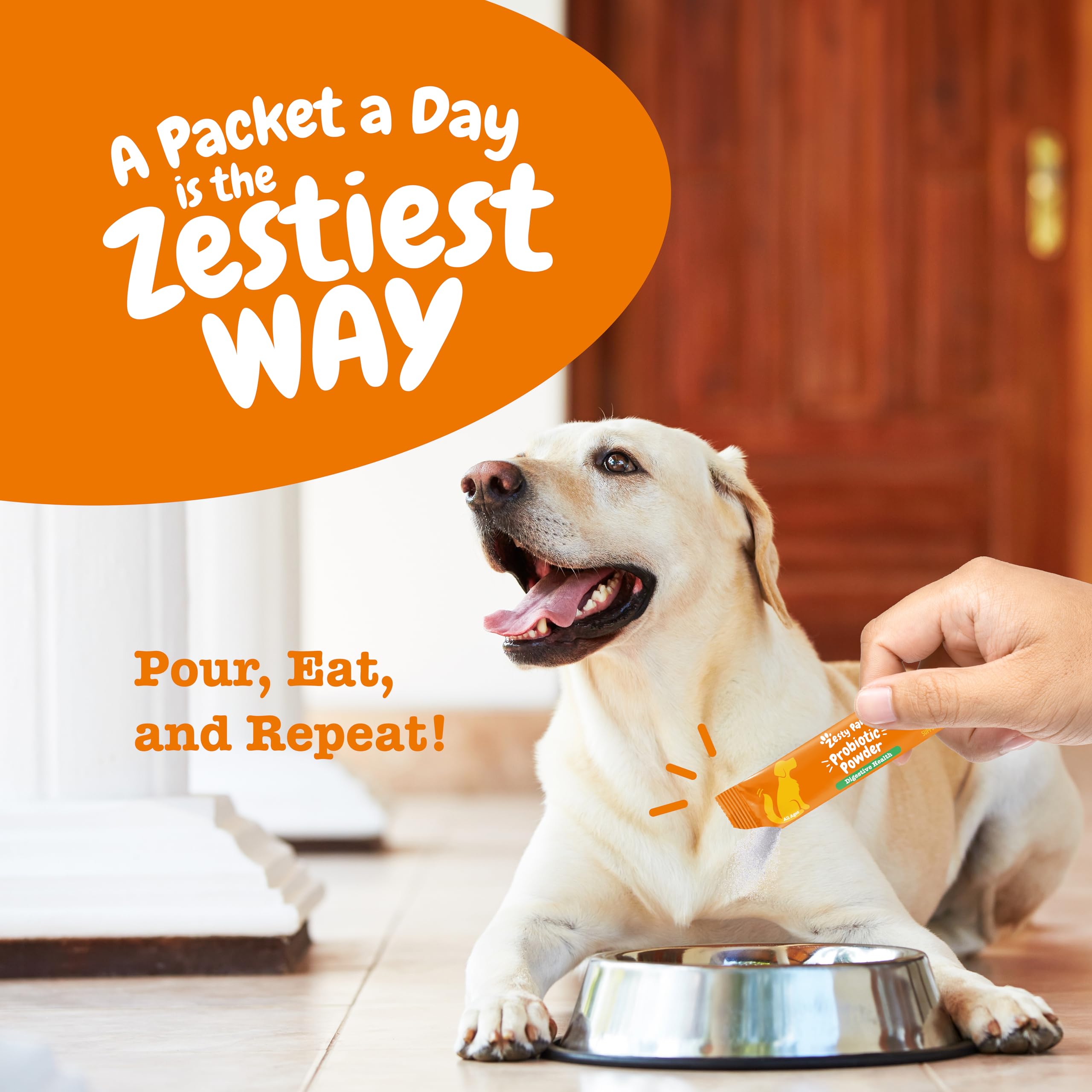 Zesty Paws probióticos para perros: frasco compacto apto para uso diario