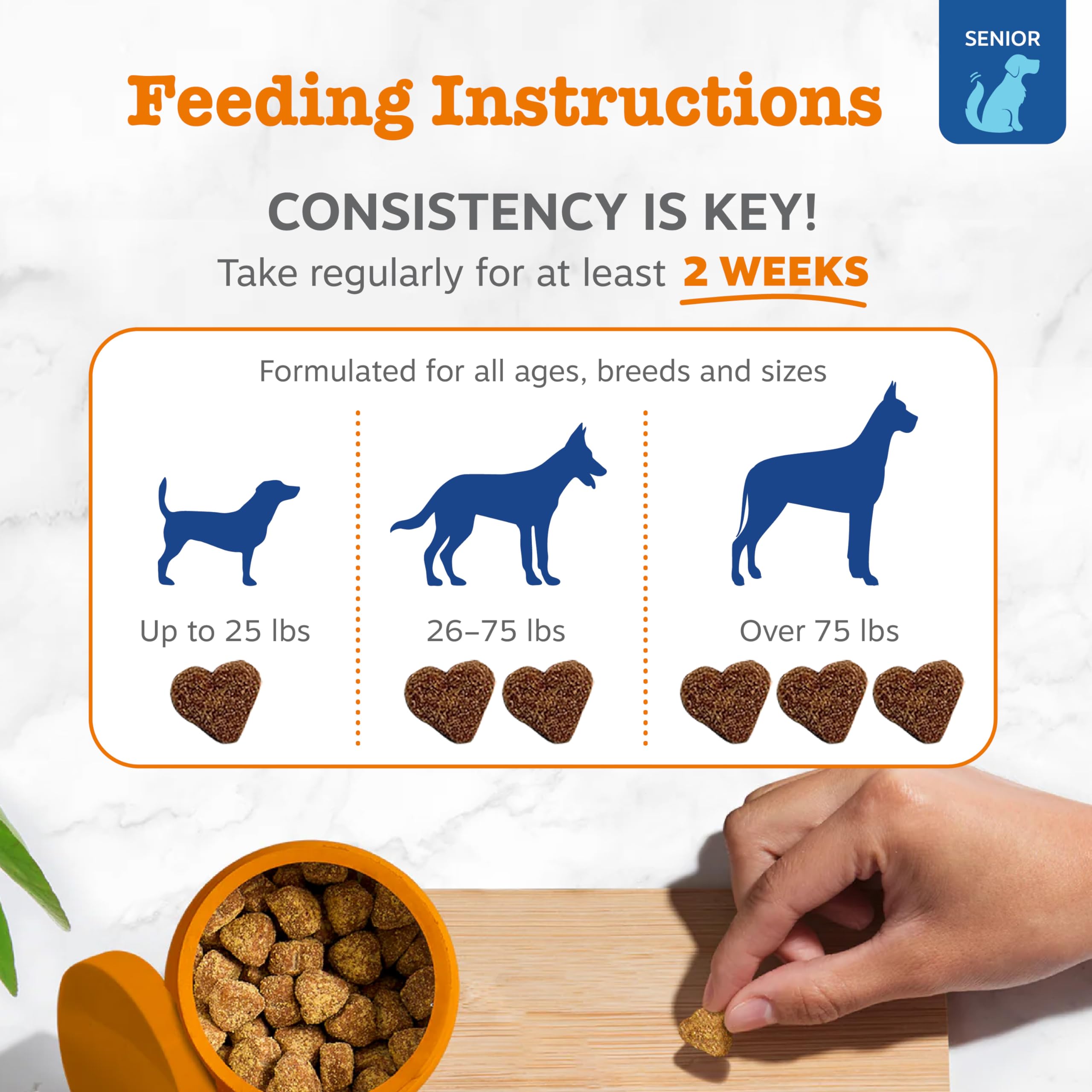 Etiqueta de Zesty Paws Senior sin granos, apta para perros sensibles.
