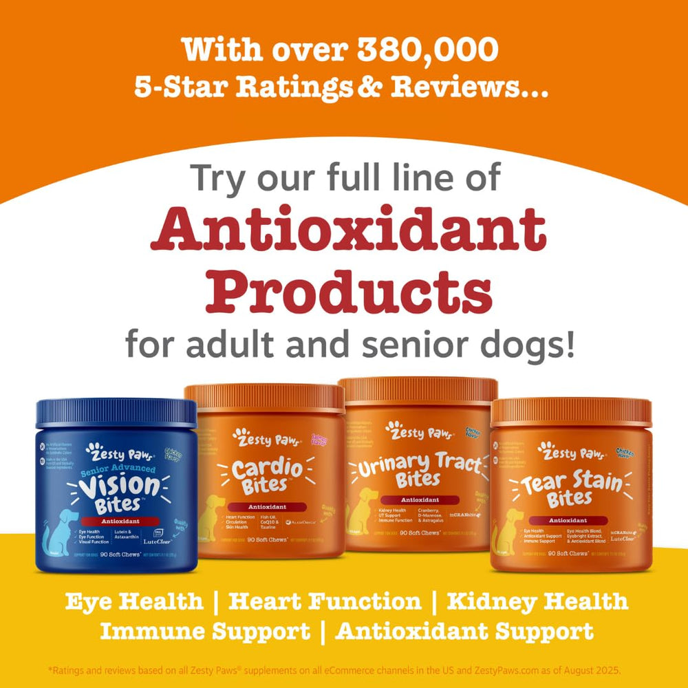 Zesty Paws Taurina y L-Carnitina: aminoácidos que podrían apoyar la circulación canina.
