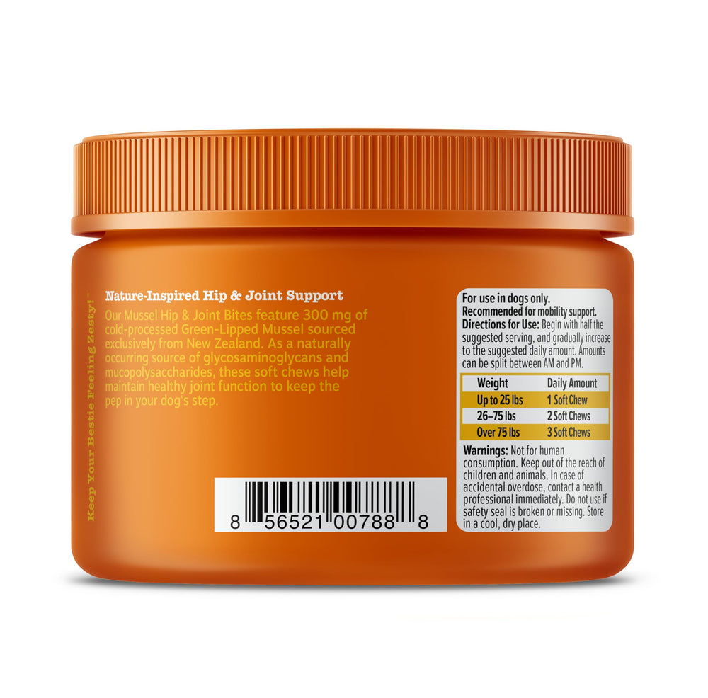 Ingredientes naturales de Zesty Paws para movilidad y bienestar.