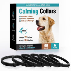 ZHANGK Collar calmante para perros en paquete de 6, ideal para viaje.