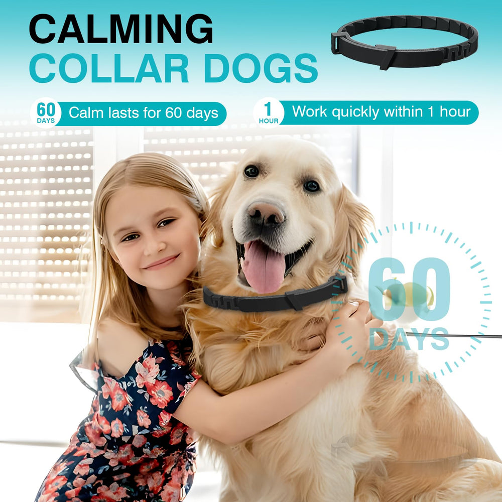 ZHANGK Collar calmante con duración de hasta 60 días para perros.