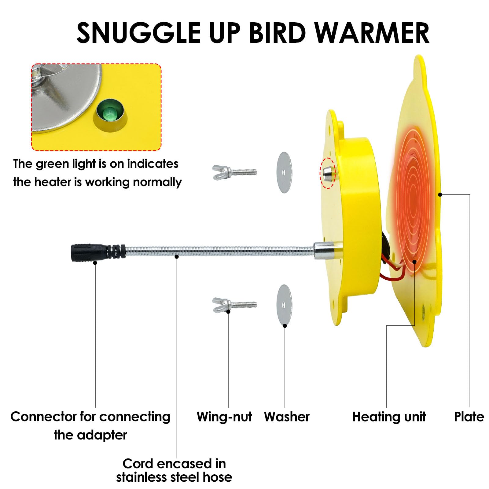 ZHEQOGZH compatibilidad-aves-pequenas-medianas, ideal para descanso cálido.
