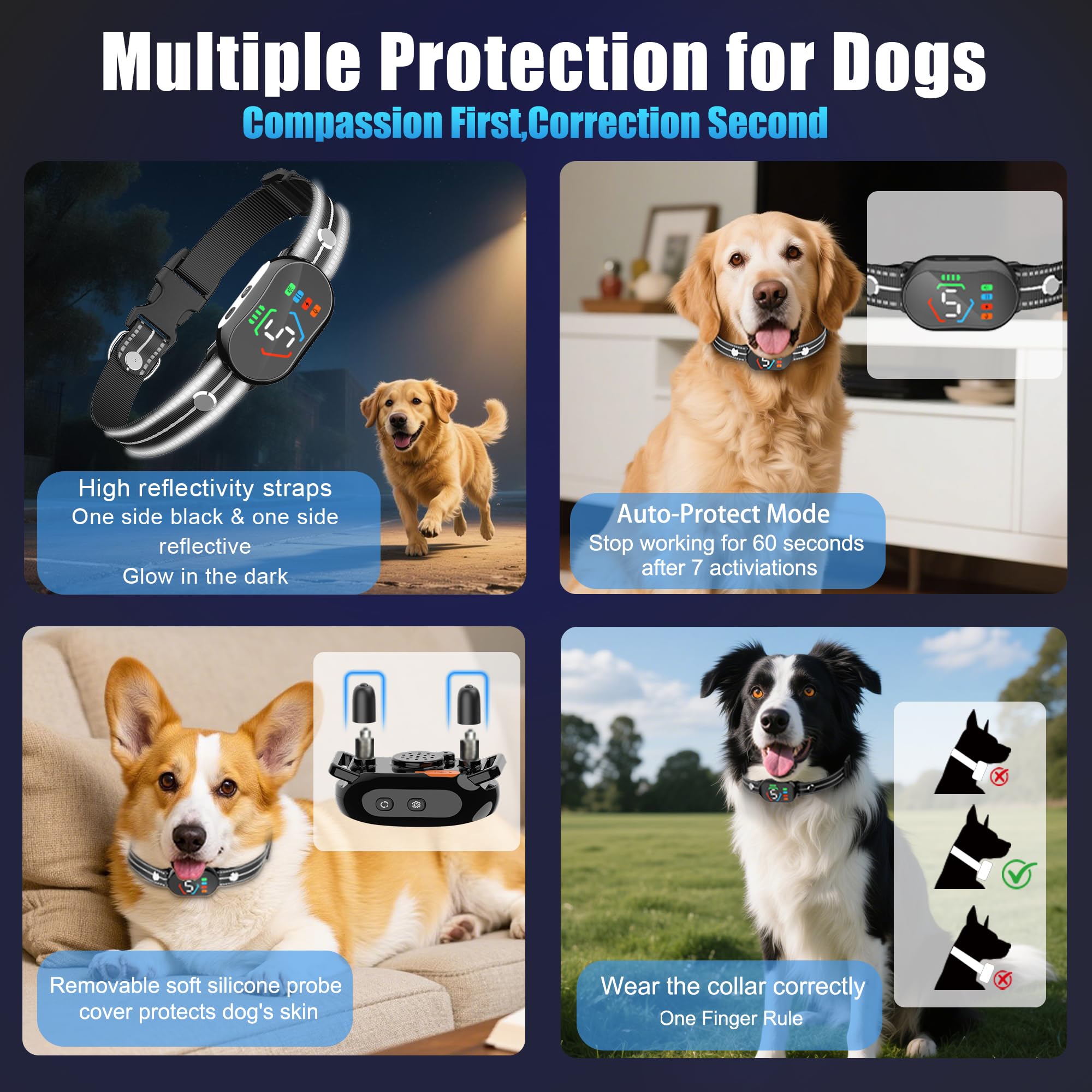 Zhinenie collar IP67 resistente al agua para uso al aire libre.
