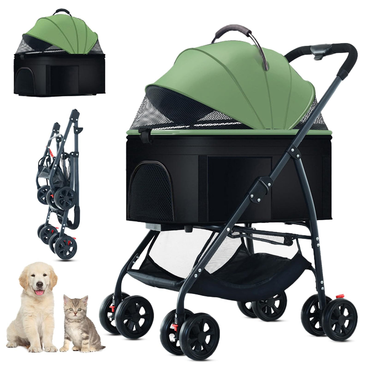 ZHUOKECE 3en1 paseador de mascotas: comodidad en paseos diarios
