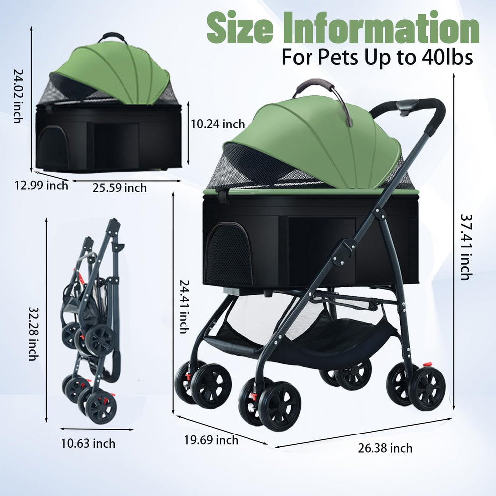 ZHUOKECE carrito mascota asiento removible: opción versátil para viajes