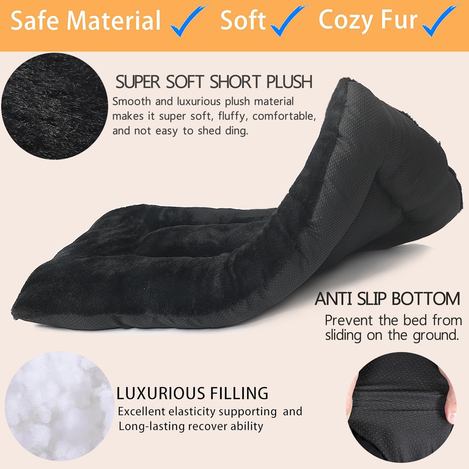 Cama para jaula Zihapgpzp de 24 pulgadas, lavable y fácil de limpiar.