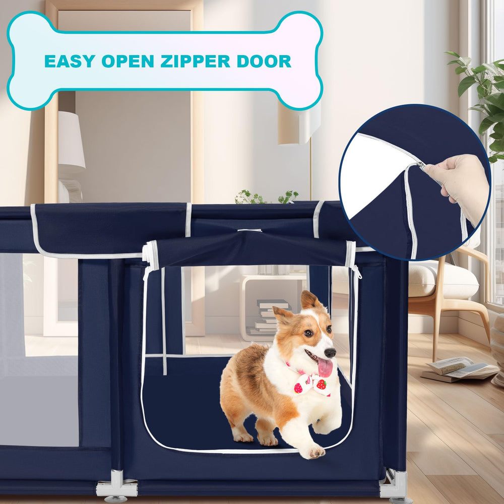 Zikopomi playpen de 32 pulgadas de alto, ideal para perros medianos.