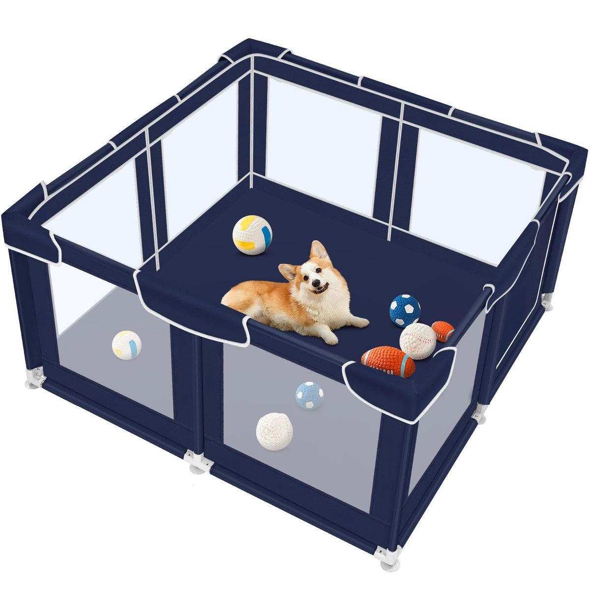 Zikopomi playpen para perros 50x50 con base incluida para mayor estabilidad.