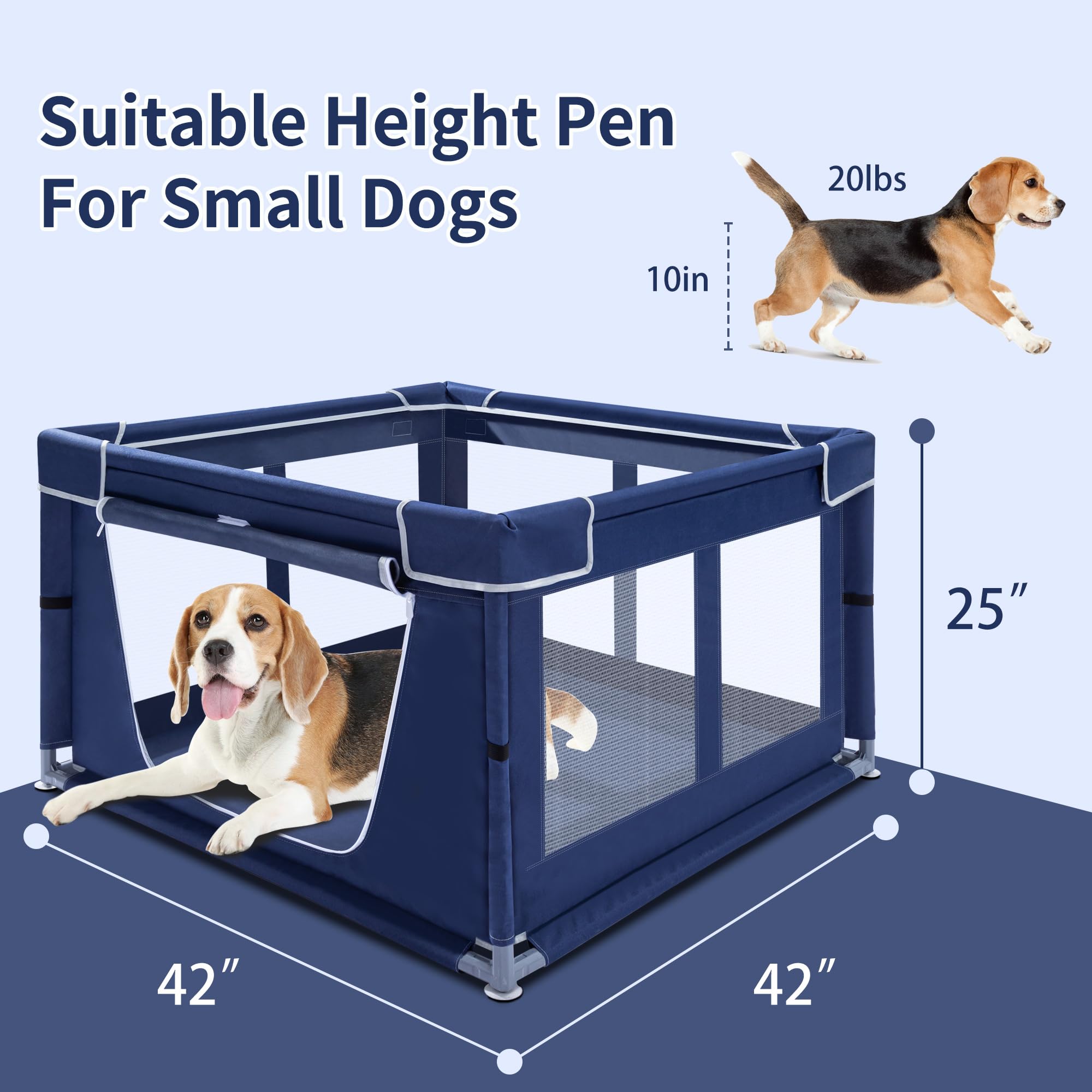 Espacio amplio para cachorros y gatitos con buena visibilidad del entorno.